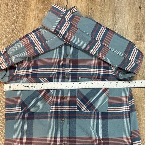 Rip Curl Button Up Shirt Womens Size M Blue Checked Long Sleeve Collared Pocket - Picture 10 of 16